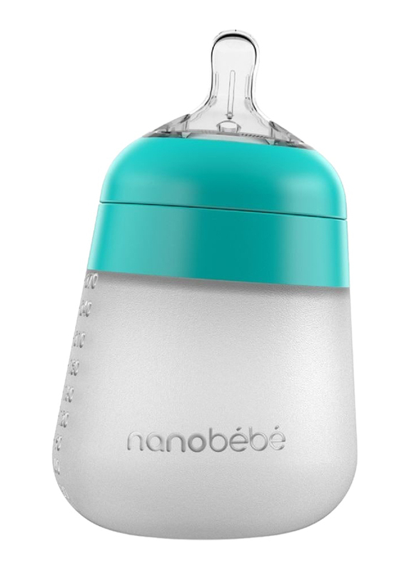 

Nanobebe Silicone Feeding Bottle, 270ml, Teal