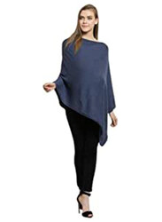 Nurtur 100% Cotton Knitted Maternity Poncho for Women, Regular, Light Blue