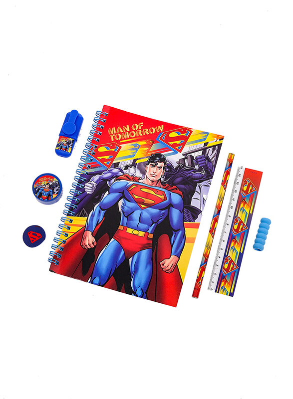 

Warner Bros. 7-Piece Superman Man of Tomorrow Stationery Set, Multicolour