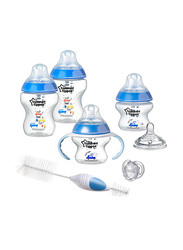 Tommee Tippee Closer To Nature Starter Bottle Kit, 7-Piece, Blue