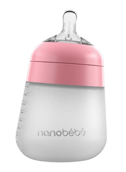 Nanobebe Silicone Feeding Bottle, 270ml, Pink