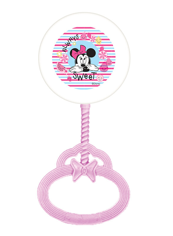 

Disney Minnie Mouse Baby Rattle Toy, Pink
