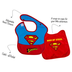 Warner Bros. Superman Baby Bib with Cape, Red/Blue