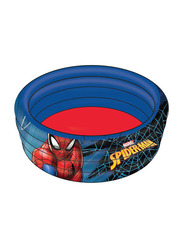 Marvel Spiderman Printed Kids Inflatable Swimming Pool, Navy Blue