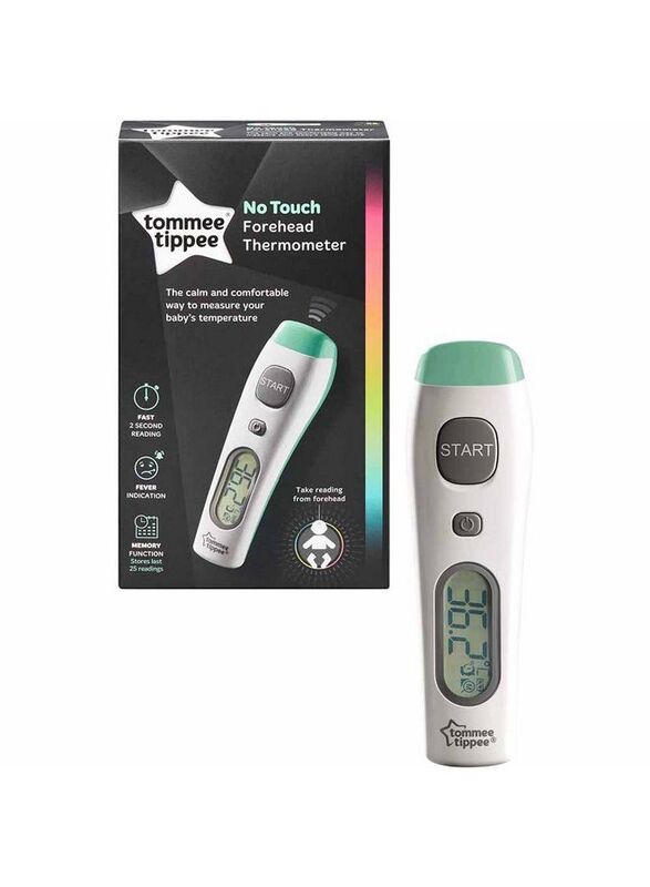 Tommee Tippee No Touch Forehead Thermometer, Green/White