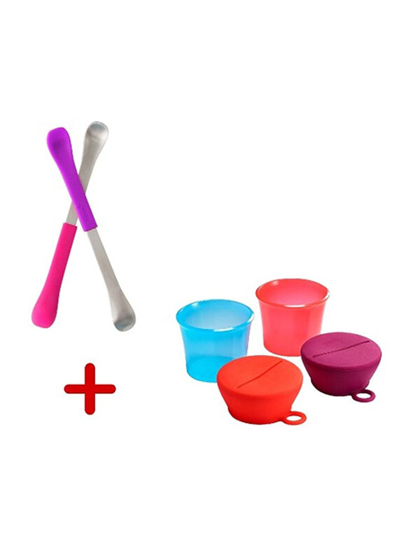 

Boon Snug Snack 2 In1 Feeding Spoon, Pink/Purple