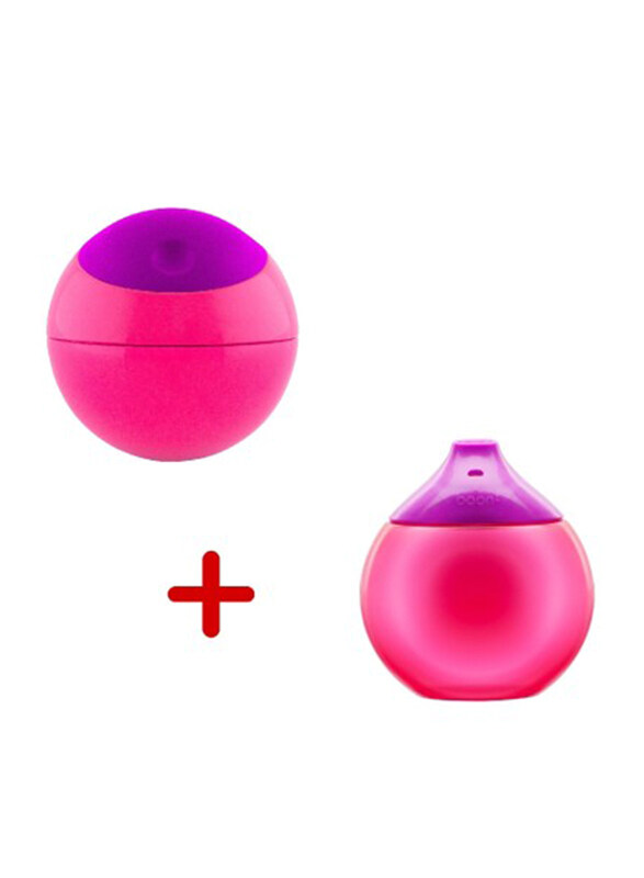 

Boon Fluid Sippy Cup with Snack Ball, Pink/Purple