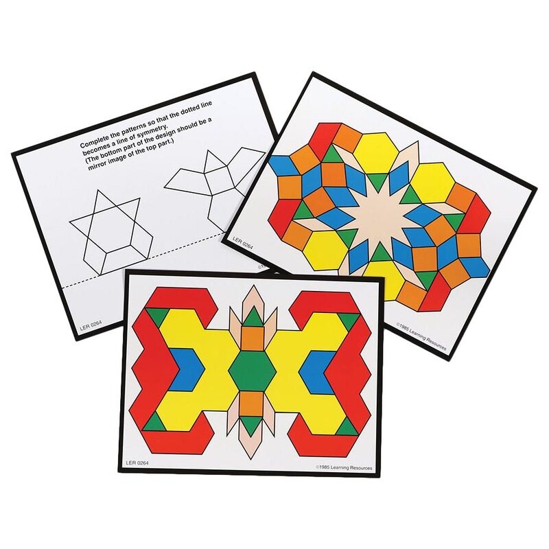 

Learning Resources Pattern Block Activity Pack Set, 142-Pieces, Ages 6+