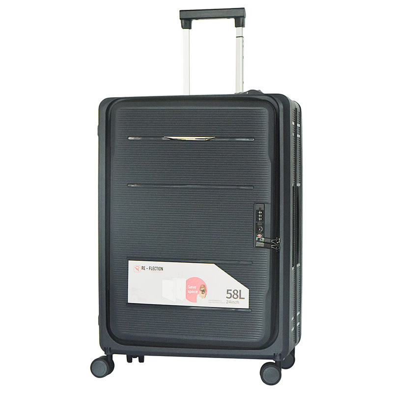 Re-Flection 4W Foldable PP Trolley Bag Unisex, 24 Inch, Grey