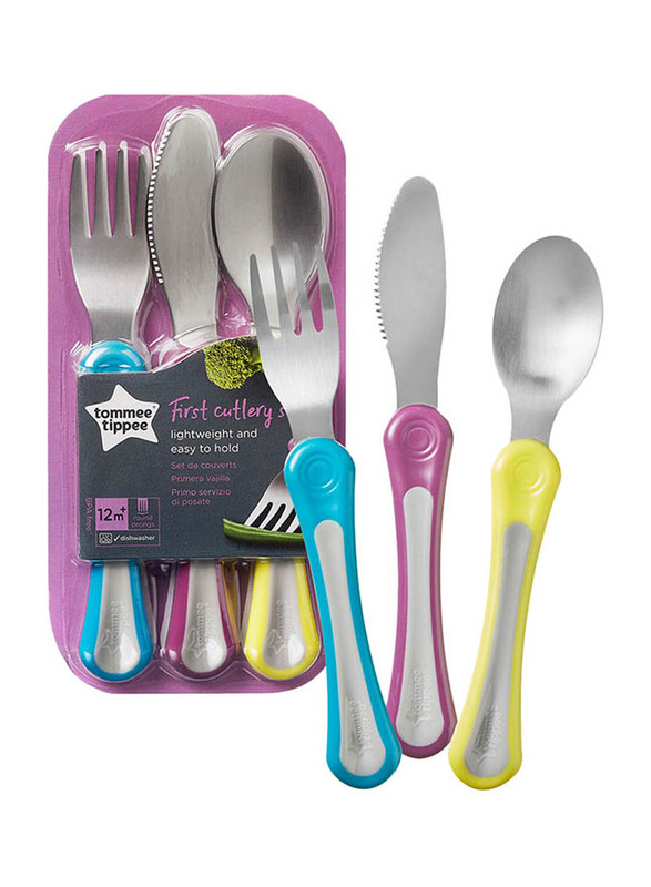 Tommee Tippee Explora First Grown Up Cutlery Set-(Multi), Multicolour