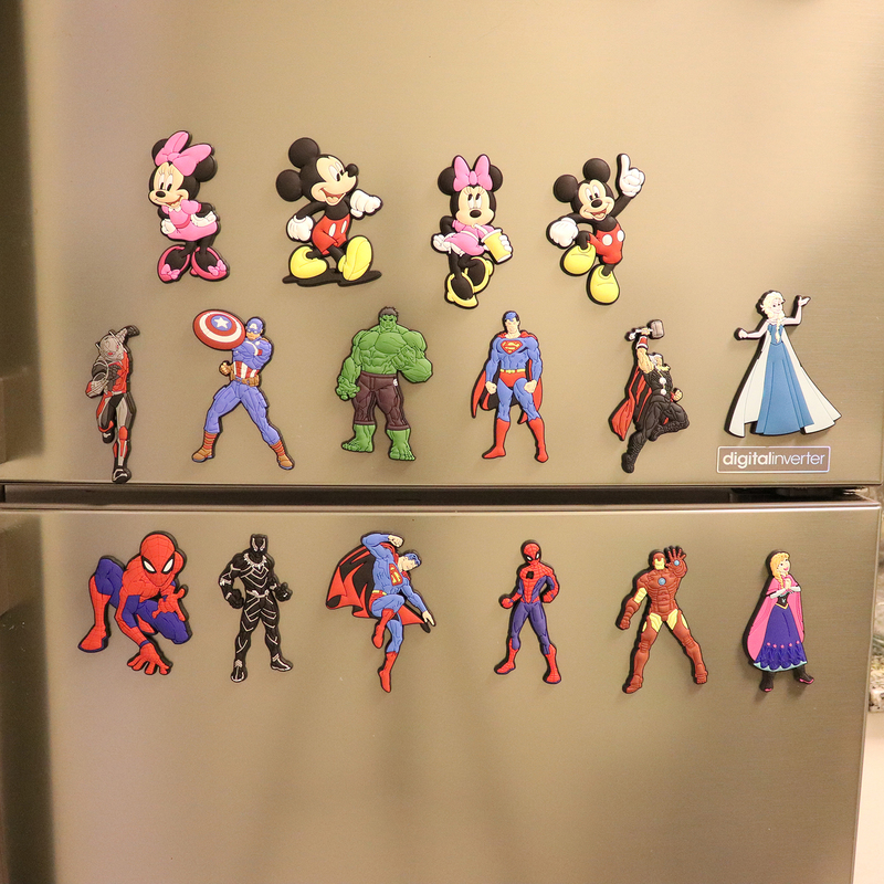 Marvel Spider-Man Soft PVC Fridge Refrigerator Magnet For Boys, 2 Pieces, Multicolor