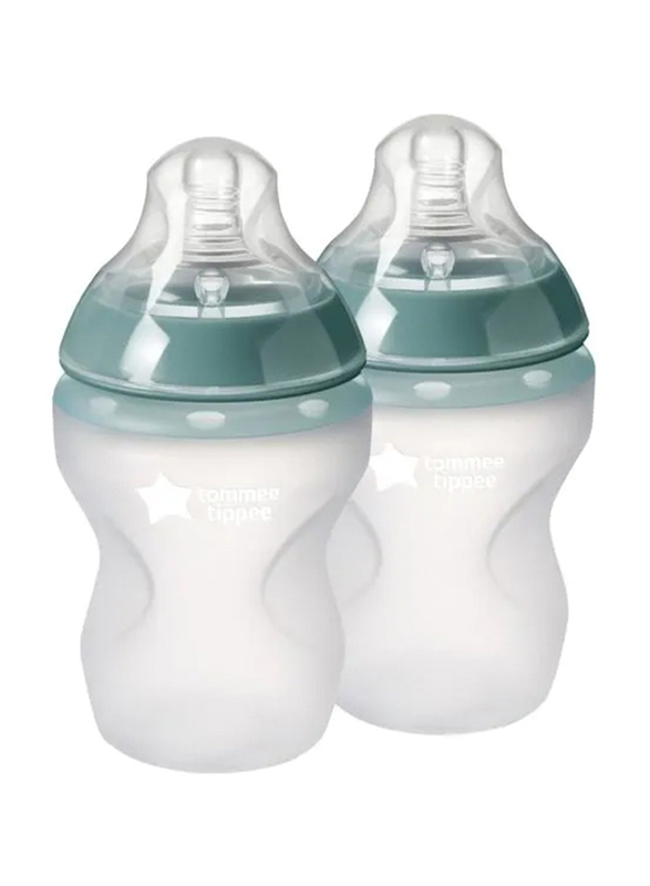 Tommee Tippee Closer to Nature Silicone Baby Bottle, 2 x 150ml, Green