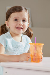 The First Years Take and Toss Straw Cups, 10oz, 4-Pieces, Blue/Orange/Red/Yellow