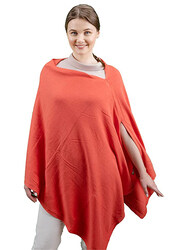 Nurtur 100% Cotton Knitted Maternity Poncho for Women, Regular, Neon Pink