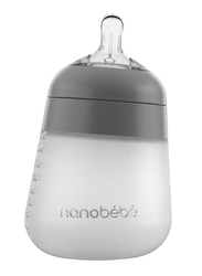 Nanobebe Silicone Feeding Bottle, 270ml, Grey