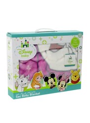 Disney Marie Cat Baby Sac Wrap Zipper Swaddling Blankets for New Born, 80 x 90cm, Pink