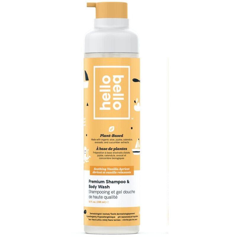 

Hello Bello 296ml Vanilla Apricot Premium Shampoo & Body Wash for Baby, Yellow