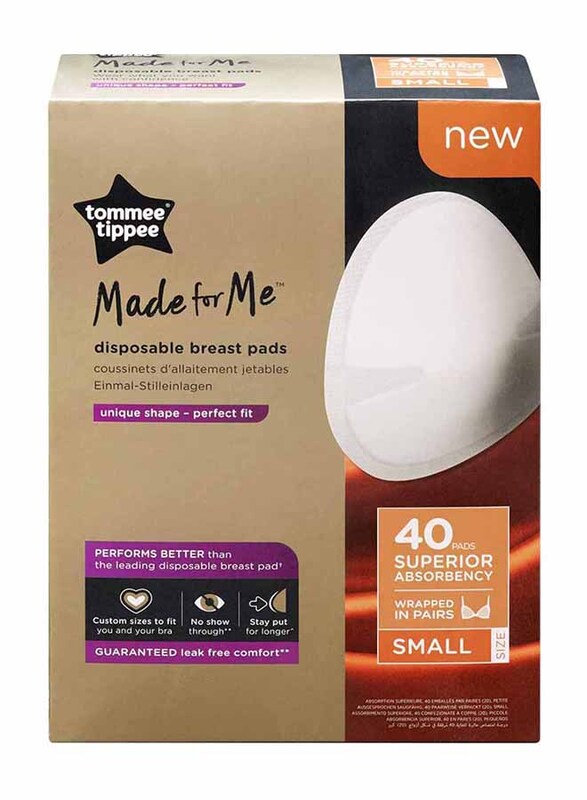 Tommee Tippee Made For Me Disposable Breast Pads 40pc Small, White