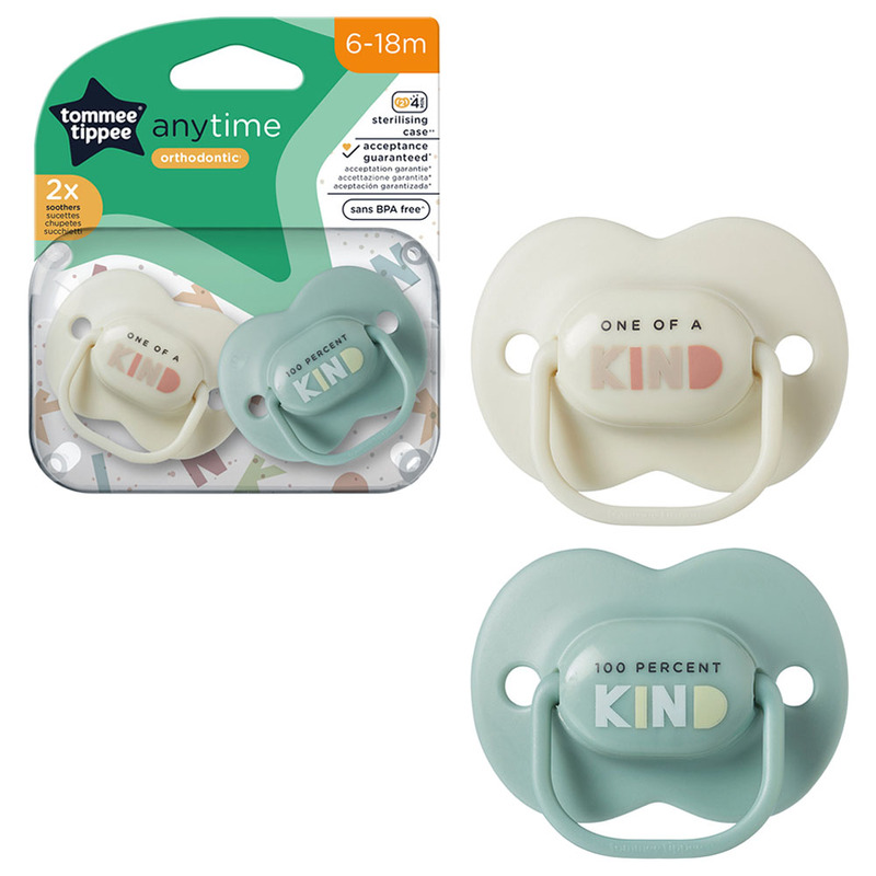 Tommee Tippee Anytime Soother, 2 Pieces, Blue