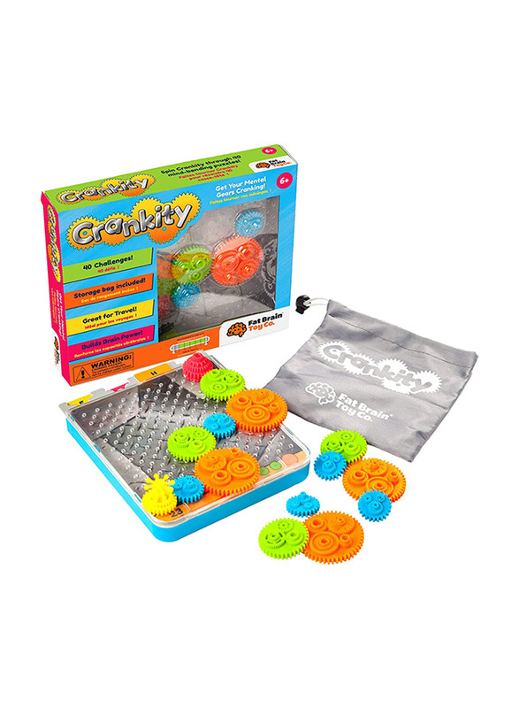 

Tomy - Fat Brain Toys Tomy Fat Brain Toy Co. Crankity Gear Building Set, 15 Pieces, Ages 6+