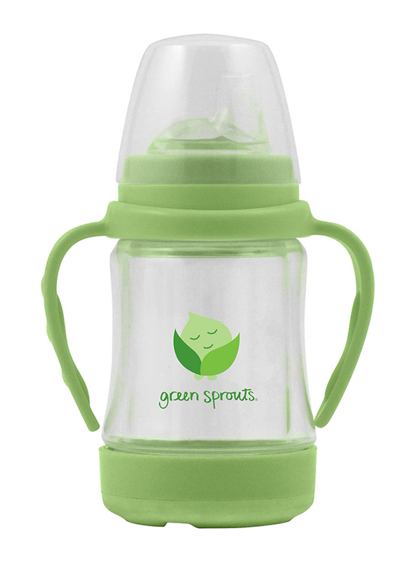 Green Sprouts Glass Sip & Straw Cup, Light Lime