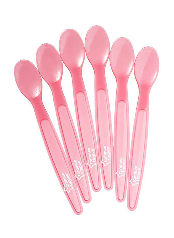 

Tommee Tippee Essentials Feeding Spoons for Ages 6+ Month, 6-Piece, Multicolour