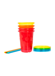 The First Years Take and Toss Straw Cups, 10oz, 4-Pieces, Blue/Orange/Red/Yellow
