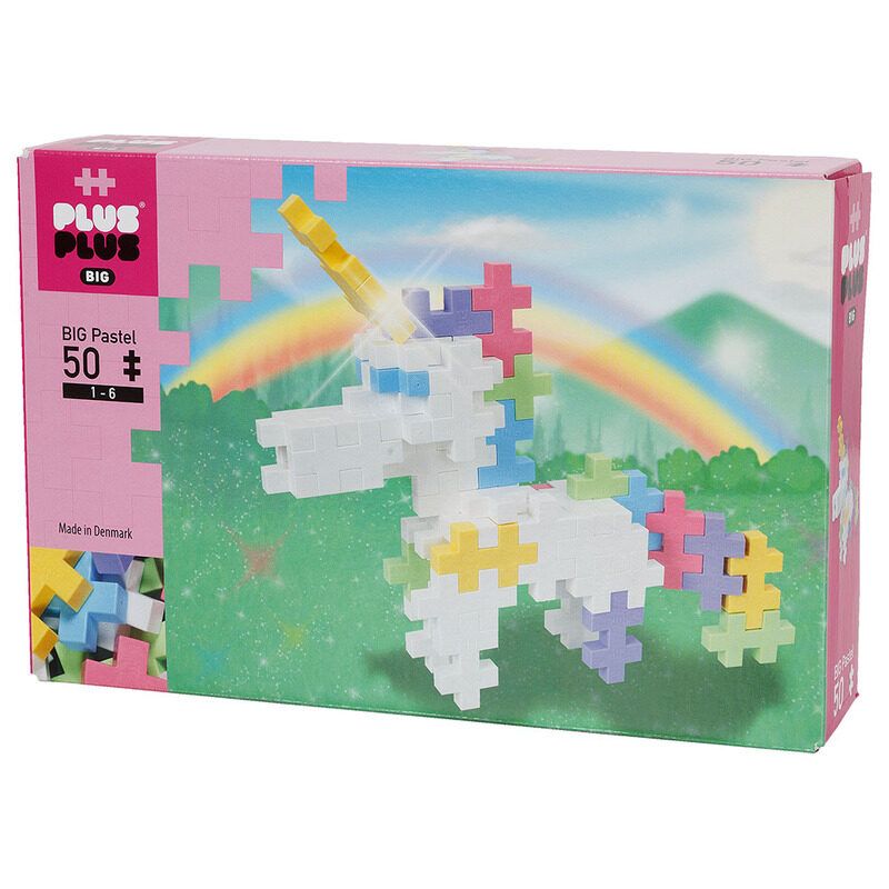 

Plus Plus Big Pastel Unicorn Building Set, 50 Pieces, Ages 1+