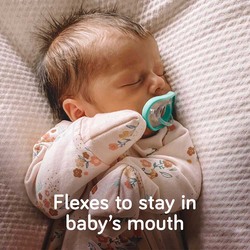Nanobebe Flexy Pacifier for 3 Months+, 4 Pieces, Pink/Grey