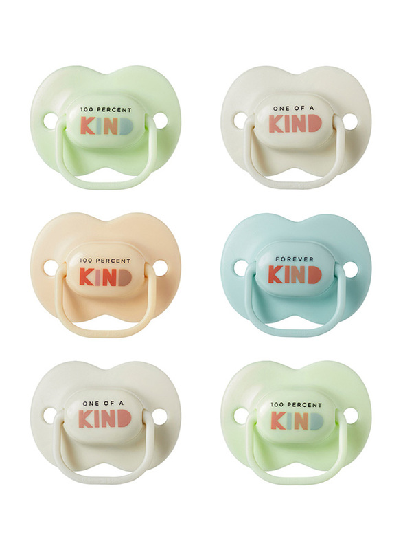 Tommee Tippee Anytime Soothers for Newborn, 0-6 Months, 6 Pieces, Multicolour