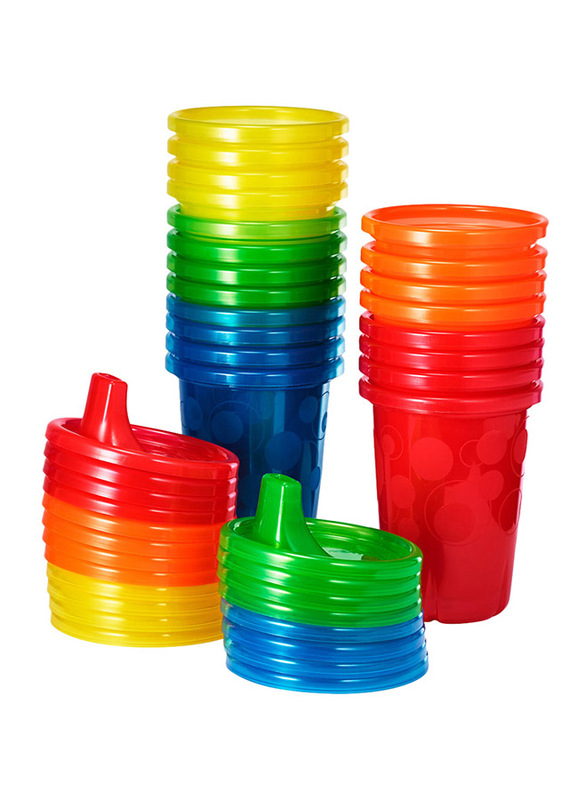 The First Years Take & Toss Sippy Feeding Cup, 20 Pieces, 296ml, Multicolour