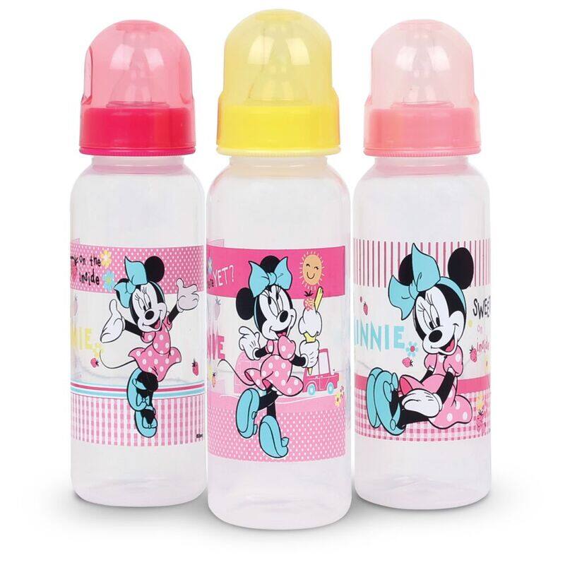 

Disney Minnie Mouse 9oz Baby Feeding Bottle, 3 Piece, 9oz, Multicolour