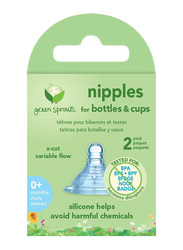 Green Sprouts Nipples for Bottles & Cup, 2 Pieces, Clear