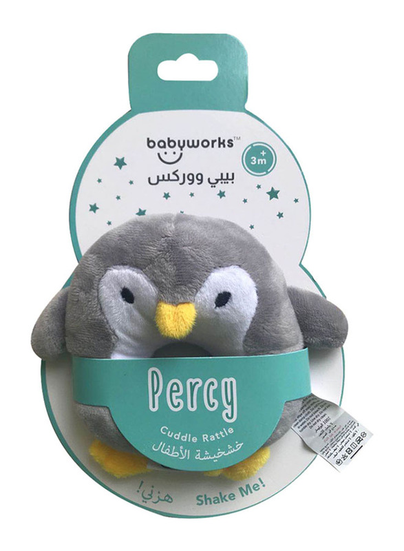 Babyworks Cuddle Rattle Percy Penguin, Multicolour