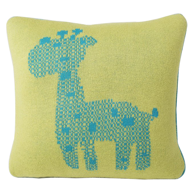 Pluchi Giraffe Baby Pillows, Green/Blue