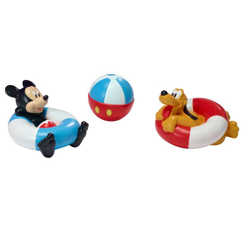 The First Years 3-Piece Set Disney Bath Toys Mickey Squirtie for Kids, Multicolour