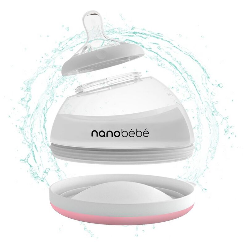 Nanobebe Transition Bottle, 240ml, Pink
