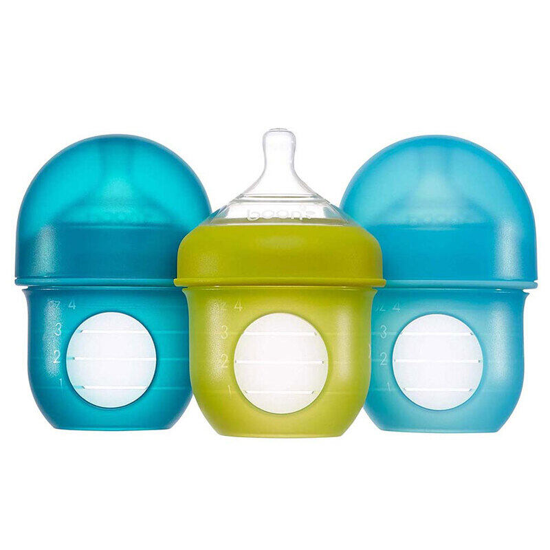 

Boon Nursh Baby Feeding Bottle, 3 x 118ml, Blue