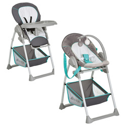 Hauck Sit N Relax Highchair, Silver Hearts