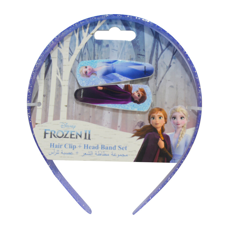 

Disney Frozen II Kids Hair Clip & Head Band Set For Girls, Blue