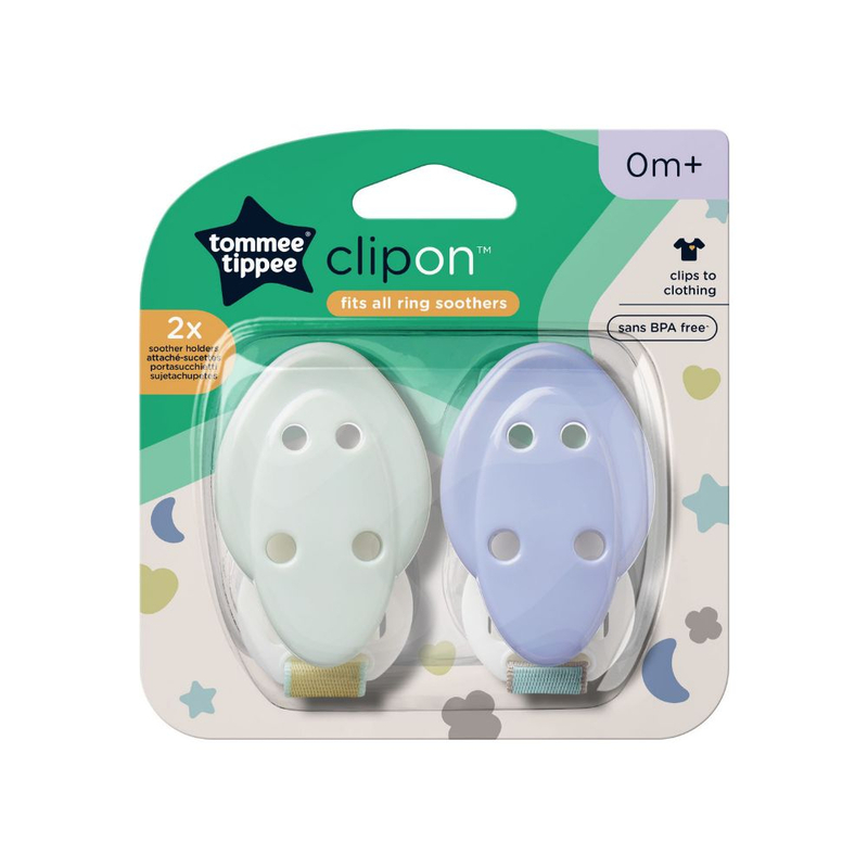 Tommee Tippee Soother Holder, 2 Piece, Assorted Colour