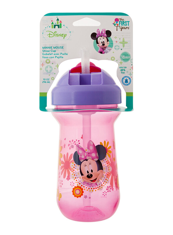 

The First Years Minnie Flip Top Straw Cup, Pink