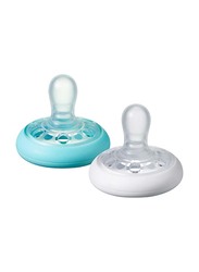 Tommee Tippee Closer To Nature Closer To Nature Breast Like Soother for Ages 0-6 Month, 2-Piece, Blue