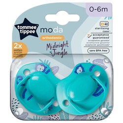 Tommee Tippee Moda Soother, 2 Pieces, Turquoise