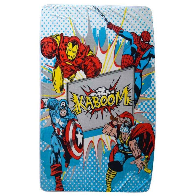 

Marvel Super Soft Fade Resistant Comics Blanket for Kids, Multicolour