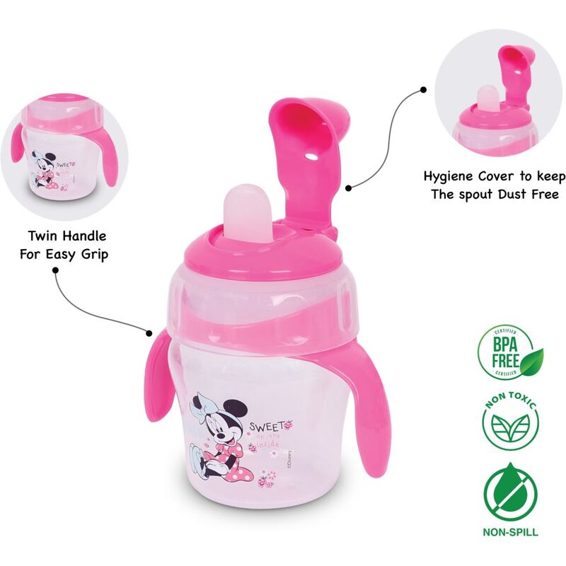 Disney Minnie Mouse Sippers with Straw, Pink/White