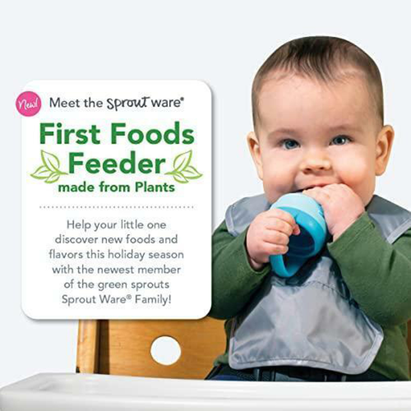 Green Sprouts Made from Plants Ware First Foods Feeder, 6 Months+, Navy Blue