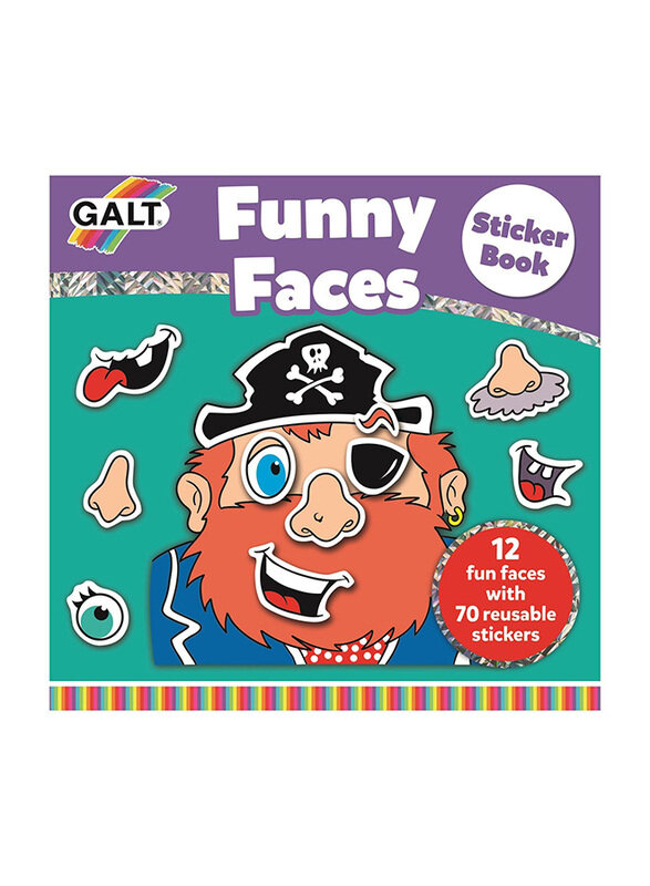 

Galt Funny Faces Sticker Book, Ages 3+