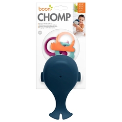 Boon 4-Piece Set CHOMP Hungry Whale Bath Toys for Kids, Navy Blue