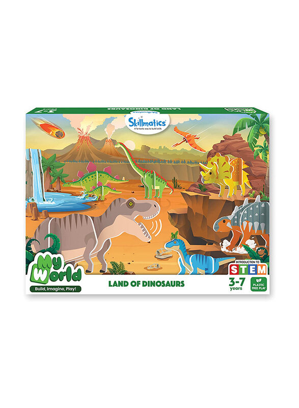 

SkillMatics My World Land Of Dinosaurs Learning & Educational Playset, 60 Pieces, Ages 3+